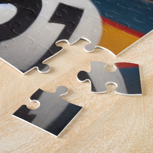 luie raceauto-bestuurder legpuzzel (Zijkant)