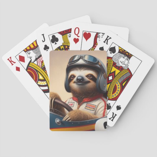 luie raceauto-bestuurder pokerkaarten (Achterkant)