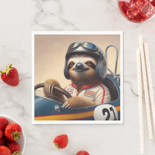 luie raceauto-bestuurder servet (Insitu)