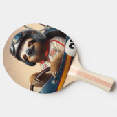luie raceauto-bestuurder tafeltennisbatje (Zijkant)