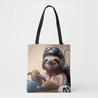 luie raceauto-bestuurder tote bag