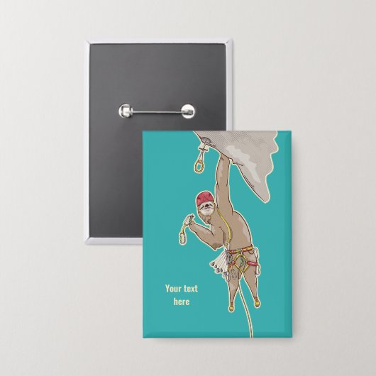 Luie rotsklimmen button (Voorkant / Achterkant)