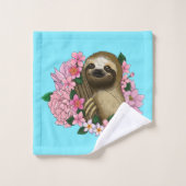 Luie roze bloemen bad handdoek (Wasdoekje)