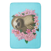 Luie roze bloemen badmat (Voorkant Verticaal)