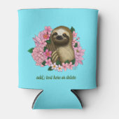 Luie roze bloemen blikjeskoeler (Voorkant)