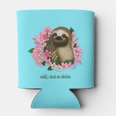 Luie roze bloemen blikjeskoeler (Achterkant)