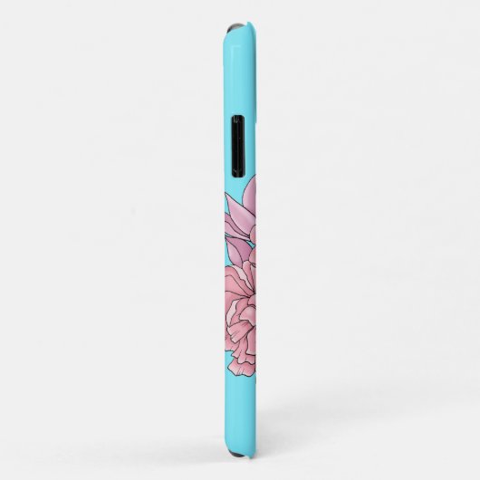 Luie roze bloemen Case-Mate iPhone case (Achterkant/rechts)