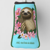 Luie roze bloemen golfheadcover (Draai 90)