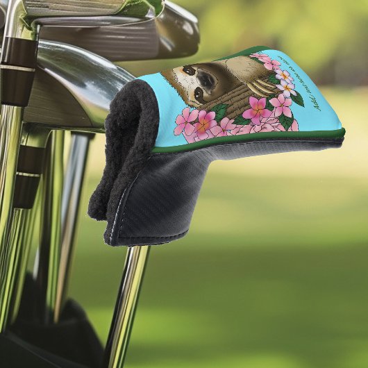 Luie roze bloemen golfheadcover