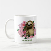 Luie roze bloemen koffiemok (Links)