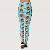 Luie roze bloemen leggings (Achterkant)