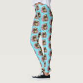 Luie roze bloemen leggings (Links)