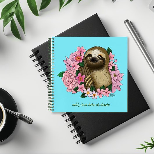 Luie roze bloemen notitieboek