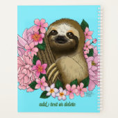 Luie roze bloemen planner (Achterkant)