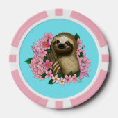 Luie roze bloemen poker chips (Voorkant)