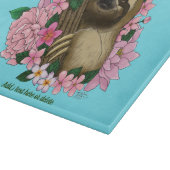 Luie roze bloemen snijplank (Hoek)