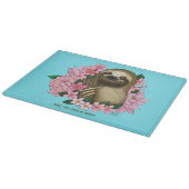 Luie roze bloemen snijplank (Hoek)