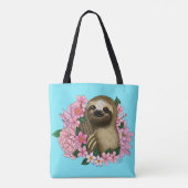 Luie roze bloemen tote bag (Achterkant)