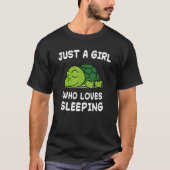 Luie schildpad Turtles Nap Slapen Slaap Pyjama Pij T-shirt (Voorkant)