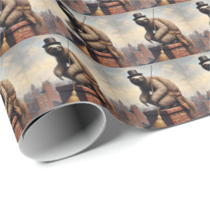 Luie schoorsteenveger cadeaupapier