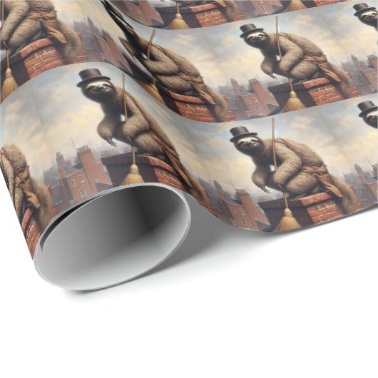 Luie schoorsteenveger cadeaupapier (Rol Hoek)