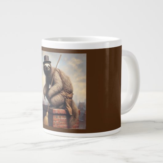 Luie schoorsteenveger grote koffiekop (Voorkant rechts)