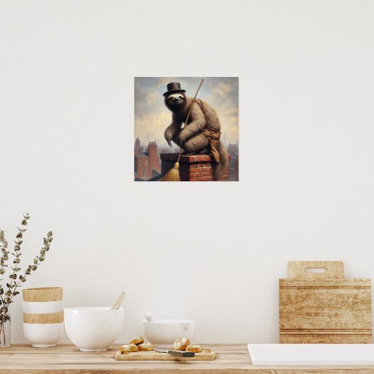 Luie schoorsteenveger poster (Keuken)