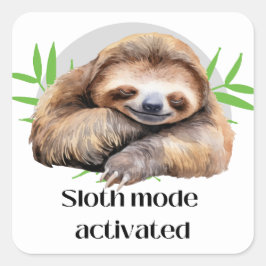 Luie stickers vierkant