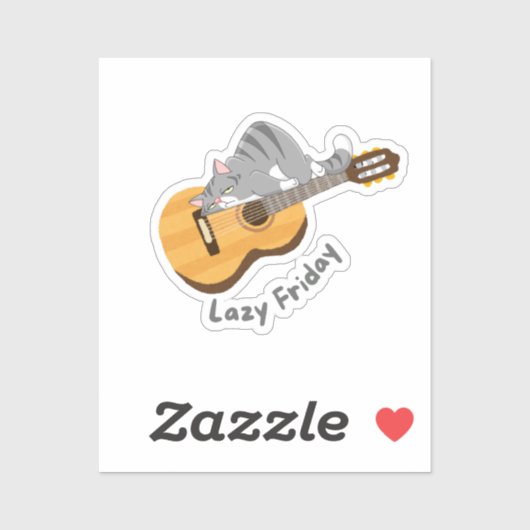 Luie vrijdag T-shirt Sticker (Vel)