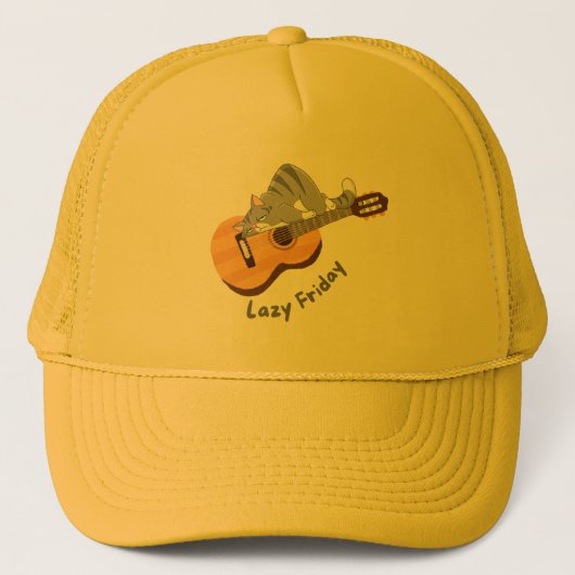 Luie vrijdag T-shirt Trucker Pet (Voorkant)
