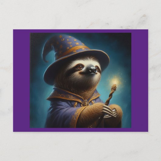 luie wizard briefkaart (Voorkant)