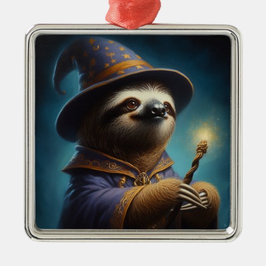 luie wizard metalen ornament (Voorkant)