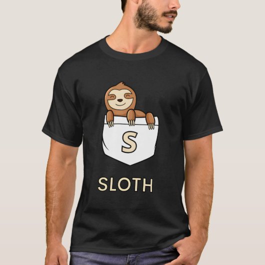 luie zak dierlijk ontwerp t-shirt (Voorkant)
