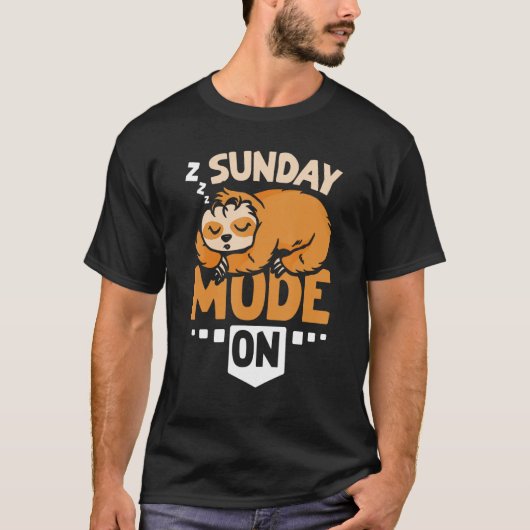 Luie zondag modus aan t-shirt (Voorkant)