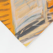 Luie zondagochtend | Gezellige kat & koffie schild Fleece Deken (Hoek)