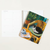 Luie zondagochtend | Gezellige kat & koffie schild Planner (Display)