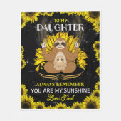Luie zonnebloem naar mijn dochter van mama fleece deken (Voorkant)