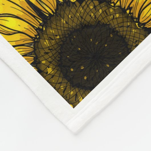 Luie zonnebloem naar mijn dochter van mama fleece deken (Hoek)