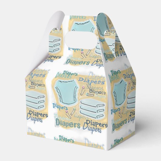 Luier Baby shower Bedankdoosjes (Voorkant Zijde)