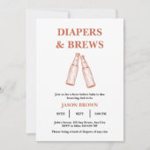 Luier & Bierfeestje Man Babyshower Kaart (Voorkant)