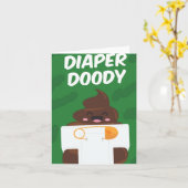 Luier Doody Puns Baby shower Wenskaart Kaart (Gele Bloem)