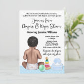 Luier en Wipes Baby Shower Uitnodiging (Staand voorkant)