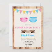 Luier geslacht onthullen feestuitnodiging kaart (Voorkant)