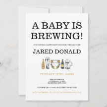 Luier Kegger Uitnodiging Bier & Luiers Dad Shower