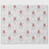 Luier Koning teddybeer aangepaste gelukkige verjaa Cadeaupapier (Vlak)