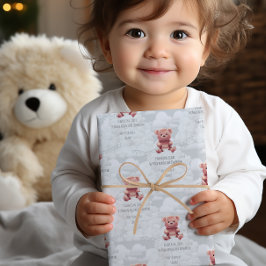 Luier Koning teddybeer aangepaste gelukkige verjaa Cadeaupapier