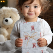 Luier Koning teddybeer aangepaste gelukkige verjaa Cadeaupapier