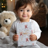 Luier Koning teddybeer aangepaste gelukkige verjaa Inpakpapier Vel