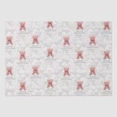 Luier Koning teddybeer aangepaste gelukkige verjaa Tissuepapier (Voorkant)