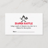 Luier loterij spel BBQ rustiek baby shower thema Informatiekaartje (Voorkant)